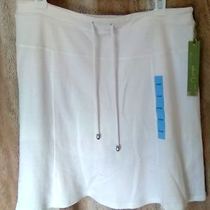 Green Tea Women's Knit Athletic Active Flippy Skort Skirt Large